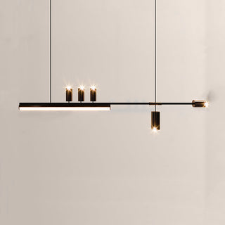 Ray Suspension Linéaire Moderne, Métal, Doré, Salon