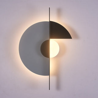 Geometric Eclipse Wall Sconce-Neutral Decor