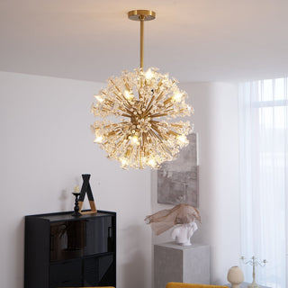 Aurora Lustre de Luxe en Métal Doré