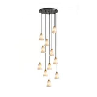 Droplet Alabaster Pendant Lamp-Neutral Decor
