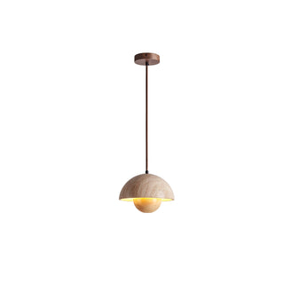 Ersile Suspension en Bois et Travertin