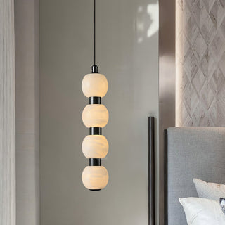 Lyra Suspension Moderne en Albâtre