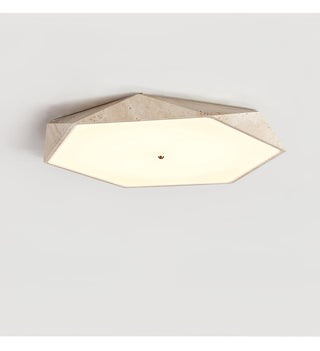 Hexagonal Lumière de Plafond Élégante en Travertin