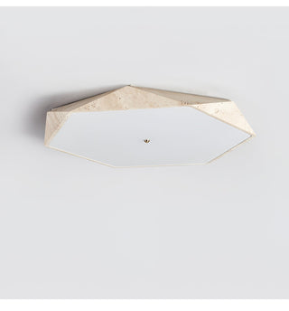 Hexagonal Lumière de Plafond Élégante en Travertin