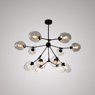 Valentina Suspension Multi Retro, Metal/Verre, Noir/Or, Chambre