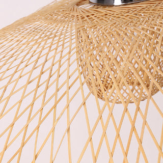 Ritta Suspension Rond Vintage, Bambou/Bois, Bois, Salon
