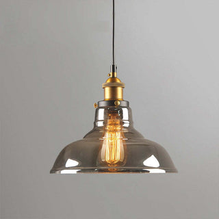 Siroven suspension Industriel en Verre. Clair/Ambre/Gris Fumé-Luire