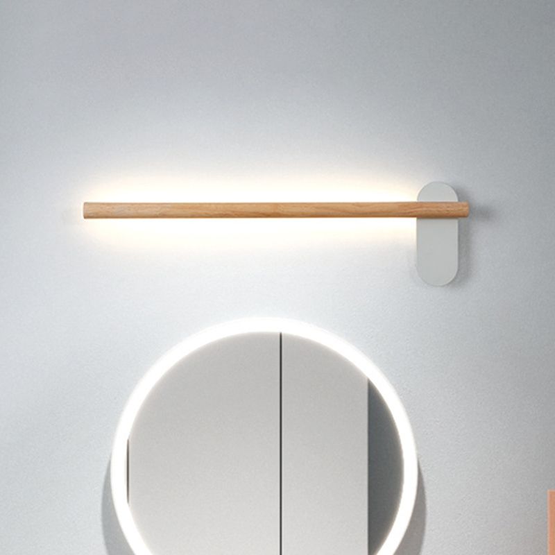 Muto Applique Miroir Linéaire Naturelle, Bois, Chambre à Coucher