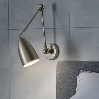 Epoch Applique Murale Réglable, Métal, Noir/Blanc/Nickel, Salon