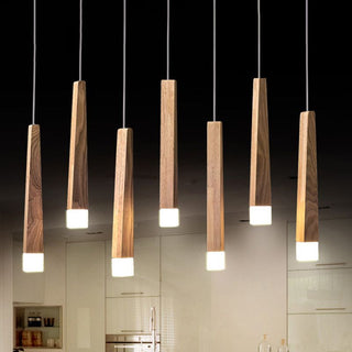 Muto Linéaire LED Suspension Bois/Acrylique Chambre à coucher Salle à manger