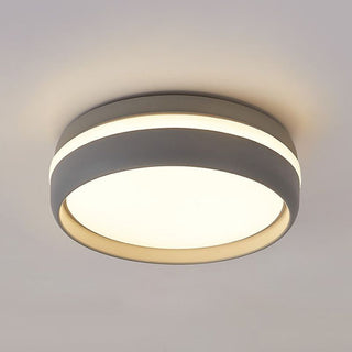 Arisha Plafonnier Rond Moderne, Métal, Noir/Gris, Salon