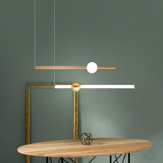 Ray Moderne LED Suspension Or Blanc Métal Verre Salon Salle à manger