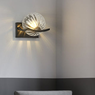 Valentina Applique Murale Boule Luxe, Verre/Métal, Chambre à Coucher