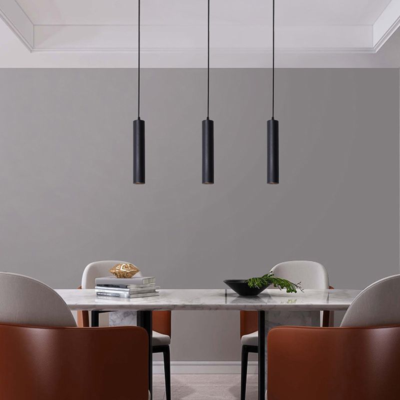 Vostel Suspension Cylindre Moderne. Métal. Noir. Salon-Cielum