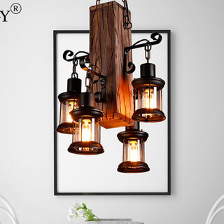 Epoch Vintage LED Lustre Noir Métal/Verre Salon Chambre à coucher