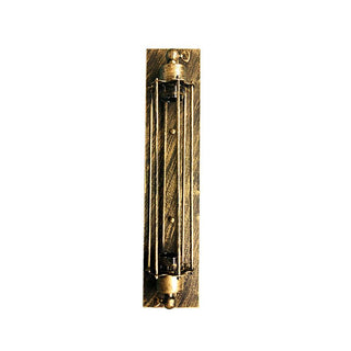 Silva Applique Murale Cylinderique Vintage, Métal/Verre, Noir/Rouge/Argent/Or, Salle de Bain