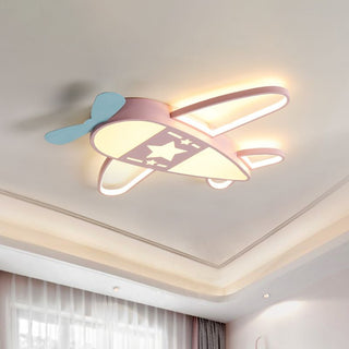 Valentina Moderne LED Plafonnier Bleu Rose Métal Acrylique Salon