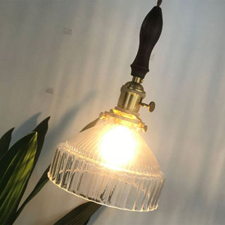Arisha Vintage LED Suspension Laiton/Noire Verre Salle à Manger