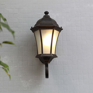 Silva Vintage LED Applique Noir Métal Verre Extérieur Jardin Balcon