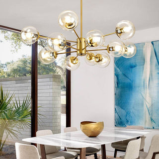 Valentina Suspension Multi Retro, Metal/Verre, Noir/Or, Salon