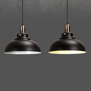 Arisha Rétro Industrielle LED Suspension Noir Blanc Gris Métal Salle à manger