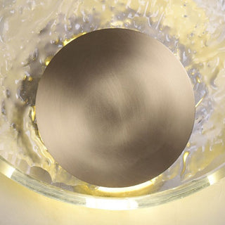 Kristy Applique Murale Rounde Moderne, Cristal/Métal, Or, Chambre à Coucher