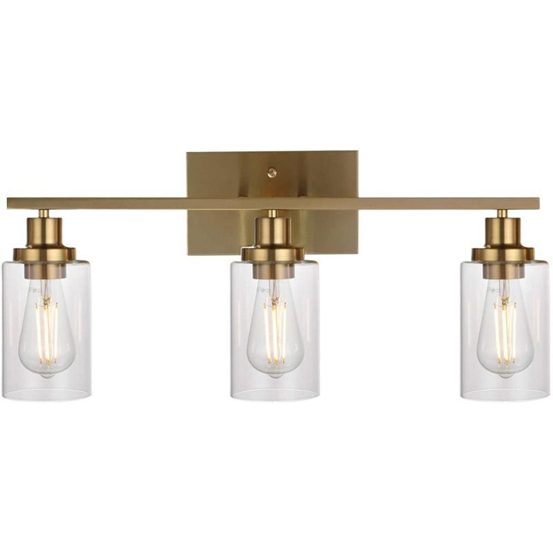 Silva Applique Murale Miroir Cylindrique Moderne, Verre/Métal, Noir/Or/Nickel, Chambre
