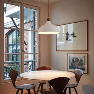 Valentina Suspension Bol Moderne, Métal, Noir/Blanc, Salon