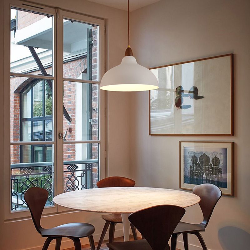 Valentina Suspension Bol Moderne, Métal, Noir/Blanc, Salon