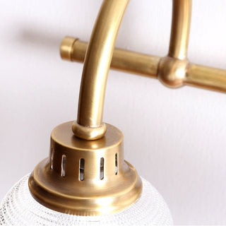 Arisha Applique Murale Bol Vintage, Métal/Verre, Laiton, Salle de Bain