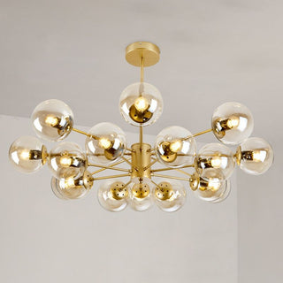 Valentina Suspension Multi Retro, Metal/Verre, Noir/Or, Salon