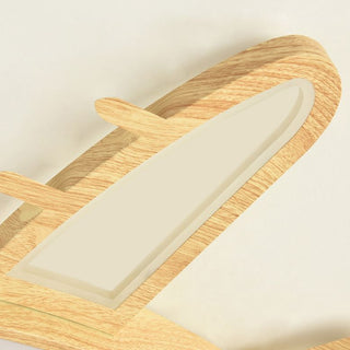 Aria Design LED Plafonnier Avion Moderne Bois/Acrylique Bois/Beige Salon