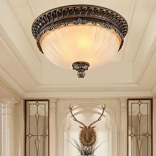 Arisha Retro LEDPlafonnier Beige Métal/Verre Salon Salle à manger