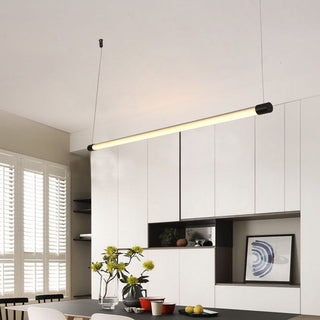 Ray Linéaire LED Suspension Noire Argent Métal Chambre à coucher