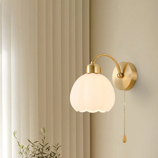 Arisha Applique Murale Fleur Rustique, Métal/Verre, Chambre