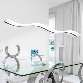 Arisha Moderne LED Suspension Blanc Métal Acrylique Salon Chambre à coucher