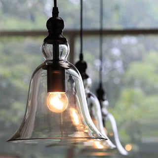 Arisha Industrielle Vintage LED Suspension Clair Métal/Verre Salle à manger
