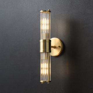 Noronor LED Applique Murale Cylindrique Vintage Métal/Verre Or-Luire