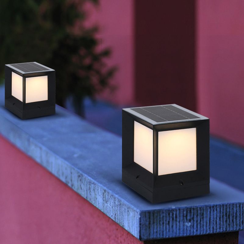 Ray Lampe Solaire de Poteau, Rectangle Simple, L 12/15/20/27/32CM