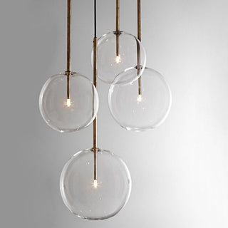 Valentina Glass Bulb LED Suspension Or Métal Verre Chambre à coucher