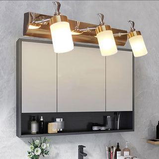 Arisha Applique Murale de Vanité Cylindrique Moderne, Métal/Acrylique, Salle de Bain