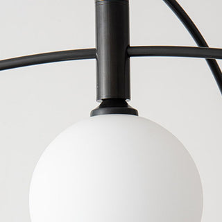 Valentina Lustre Minimaliste, Metal/Verre, Noir/Or, Salon