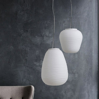 Ritta Design LED Suspension Blanc Verre Métal Chambre à coucher