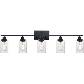 Silva Applique Murale Miroir Cylindrique Moderne, Verre/Métal, Noir/Or/Nickel, Chambre