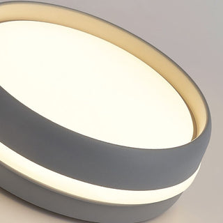 Arisha Plafonnier Rond Moderne, Métal, Noir/Gris, Salon