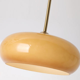 Valentina Plafonnier Rond Moderne, Métal/Verre, Orange/Blanc, Salon