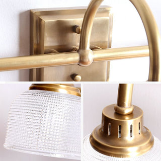Arisha Applique Murale Bol Vintage, Métal/Verre, Laiton, Salle de Bain