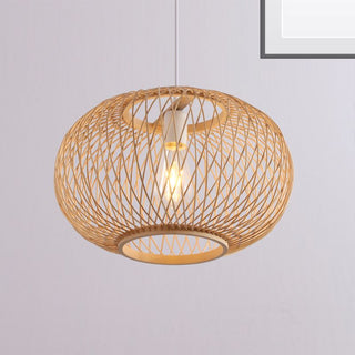 Ritta Vintage LED Suspension Acrylique Rotin Salle à Manger Chambre à coucher