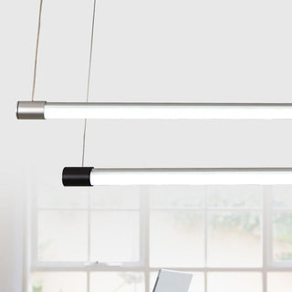 Ray Linéaire LED Suspension Noire Argent Métal Chambre à coucher
