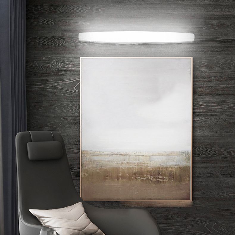 Ray Applique de Vanité Miroir Minimaliste, Blanc, Bureau
